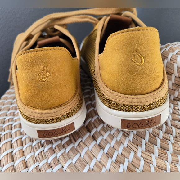 OLUKAI Pehuea Li Women's Slip On Sneakers, Casual Everyday Shoe/Amber Gold 8 - Picture 12 of 16